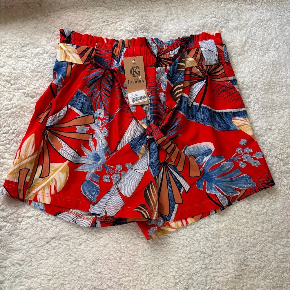 Women's Basic Summer Shorts with Elastic Waist and Pockets, LX